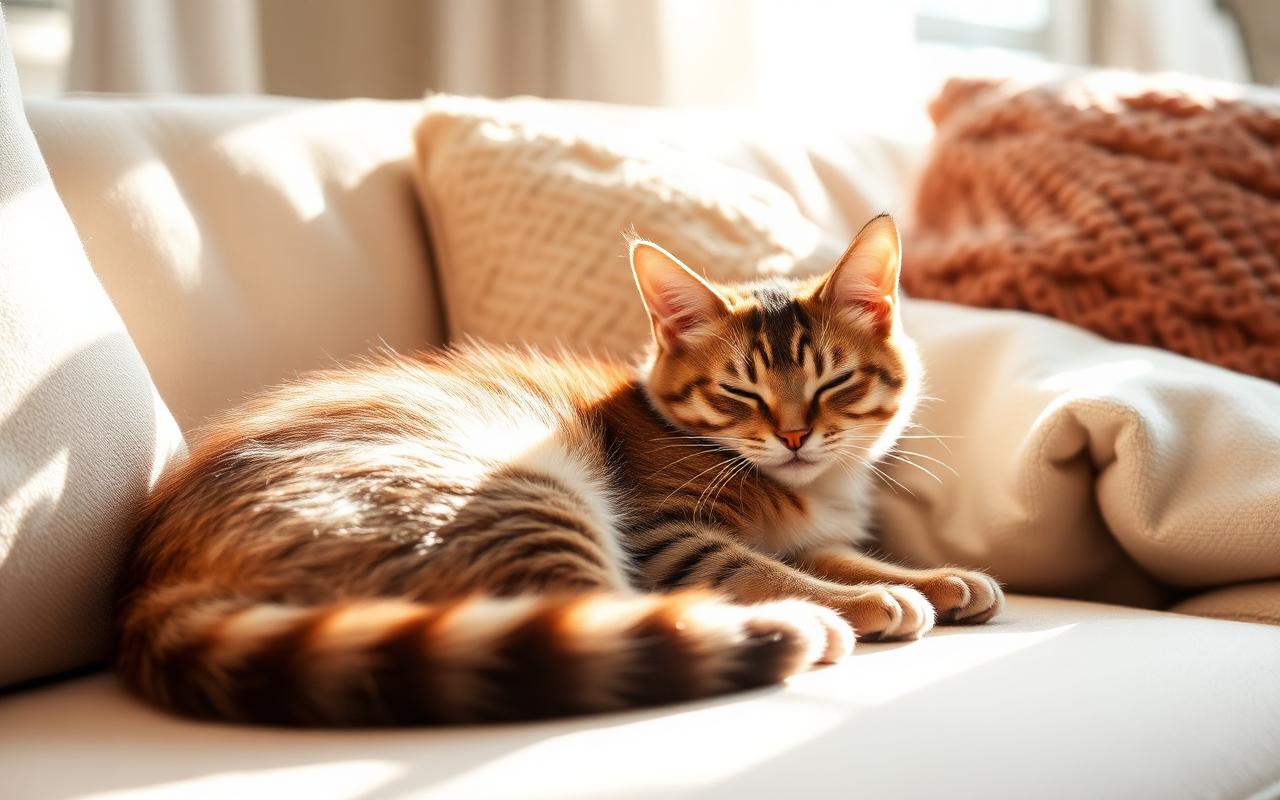 Evcil Hayvanlı Evlerde Dekorasyon Tüyoları • Ev & Yaşam • Harika Bir Tavsiye Evcil Hayvanlı Evlerde Dekorasyon Tüyoları — Kanepede uyuyan kedi | Ev & Yaşam rehberi
